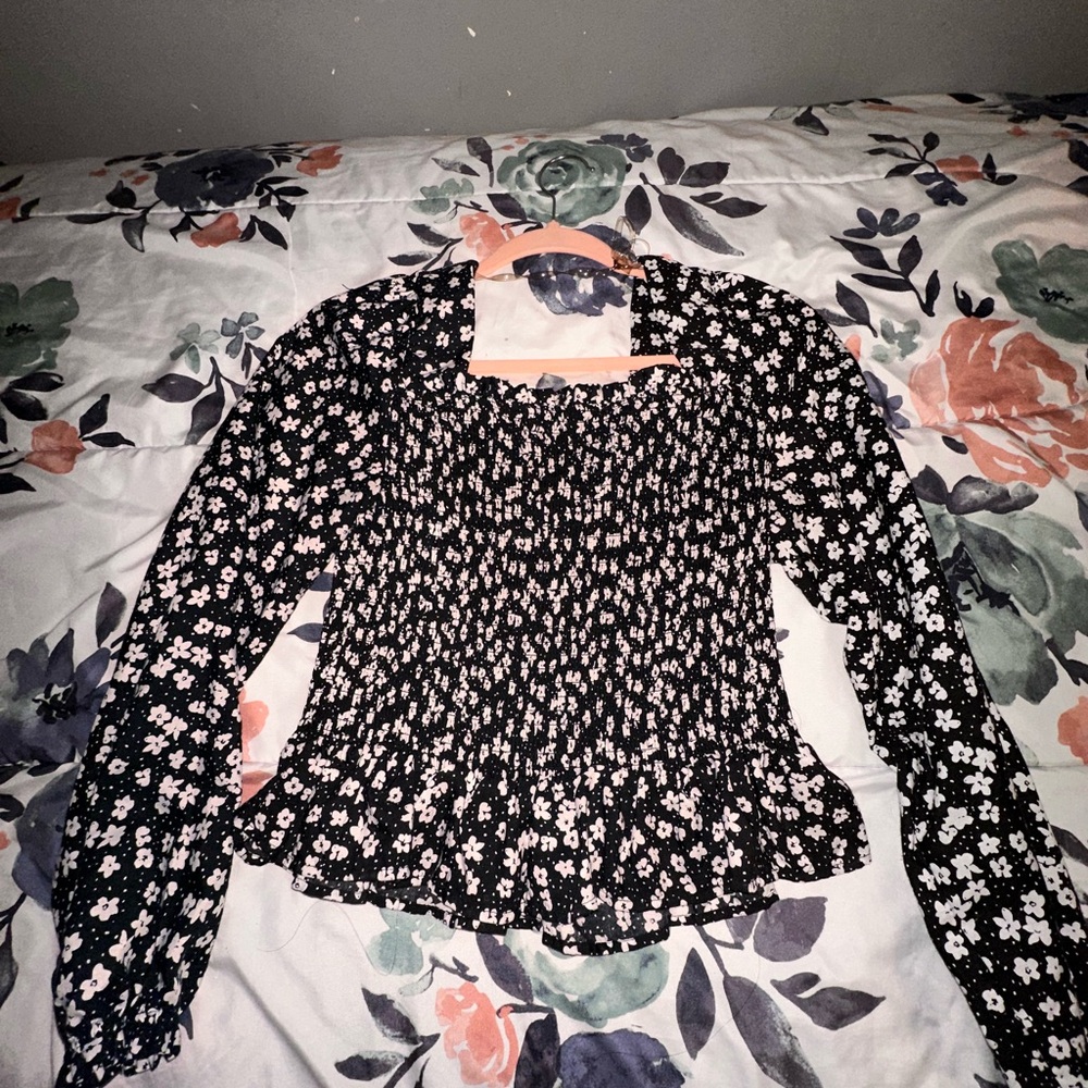 Black and white black top